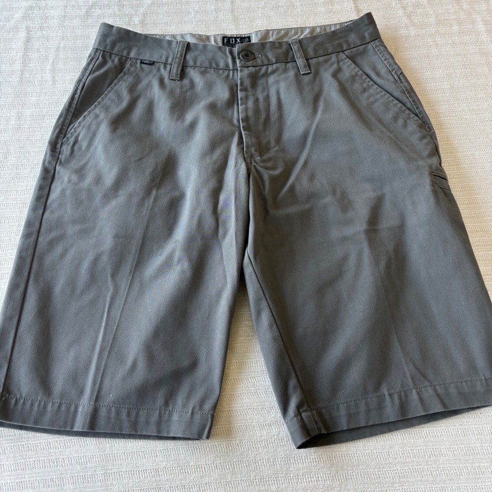 Fox Racing Heritage Forged Mens 28 Gray Chino Shorts Skate Casual 95008/CA